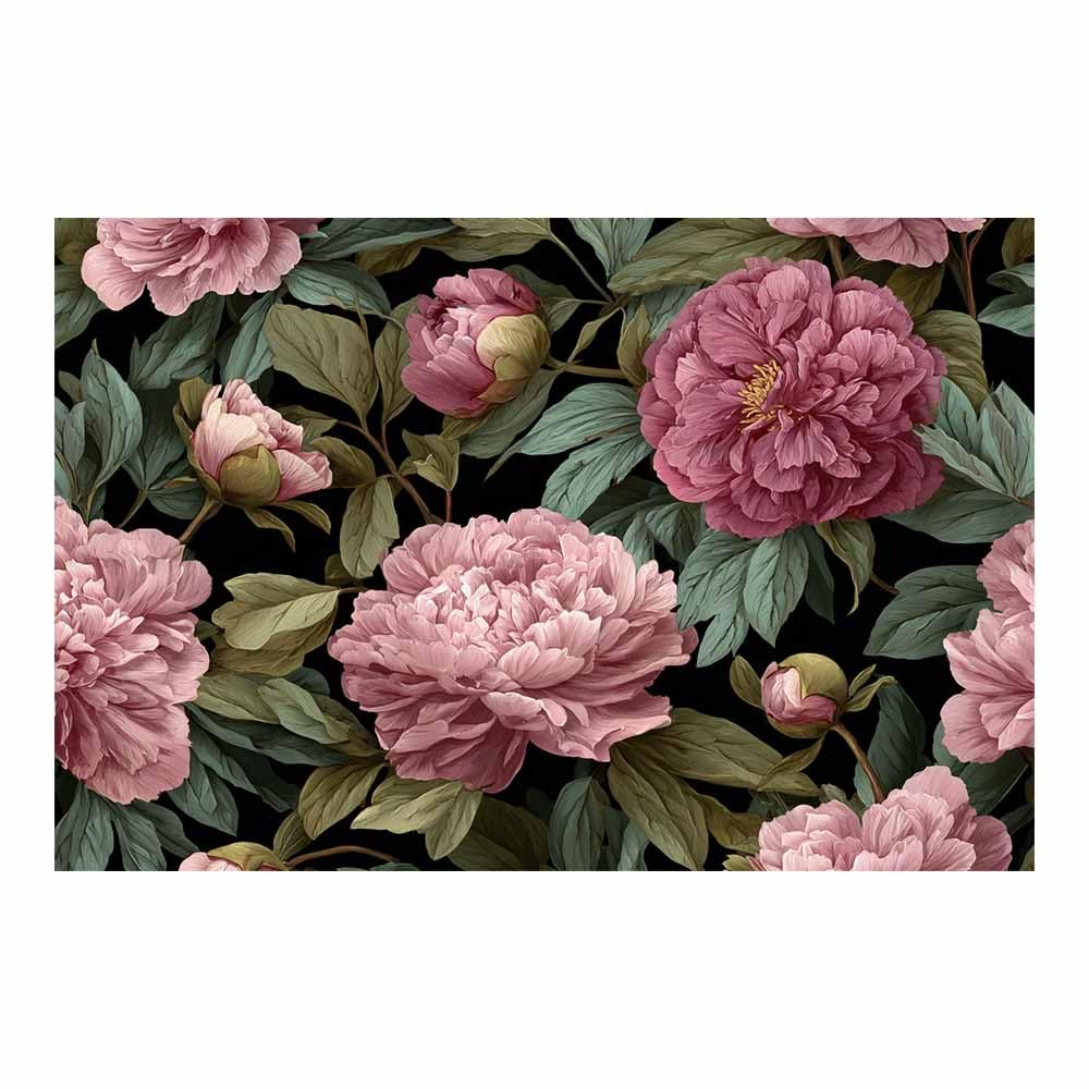 Hoqiu Multicolor Flowers Canvas Dusty Ros Botanical Art Artwork, Wall Decoration Living Room Bedroom Hallway Stairs Decoration.(Multicolor)-60X80cm Unframed