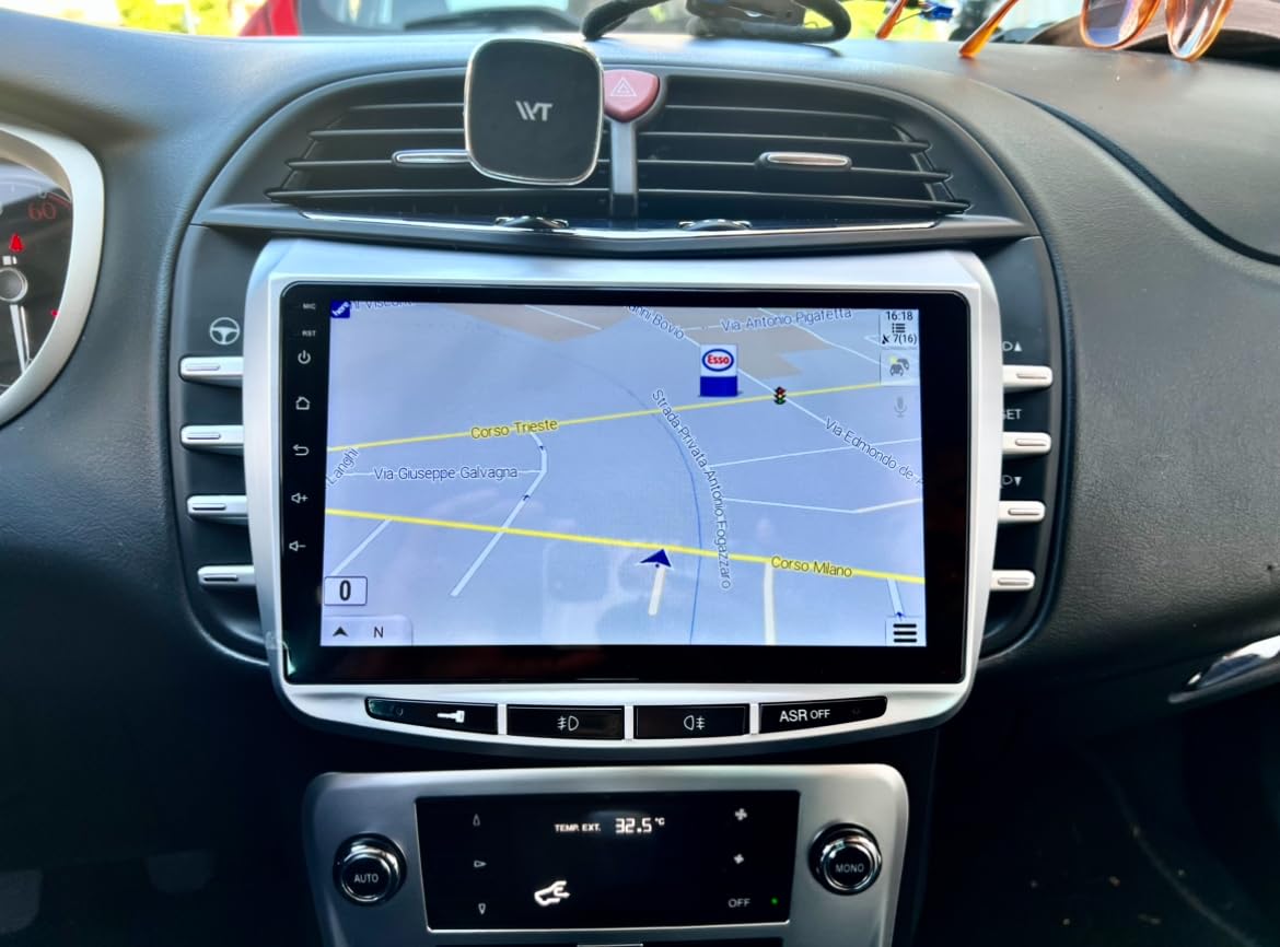 Lancia Delta [2008–2014] Autoradio CarPlay, Android Auto, 9 Pollici Touch GPS, Bluetooth, DSP, Wi-Fi, USB, Retrocamera, Playstore OCTACORE 4GB RAM 64GB ROM