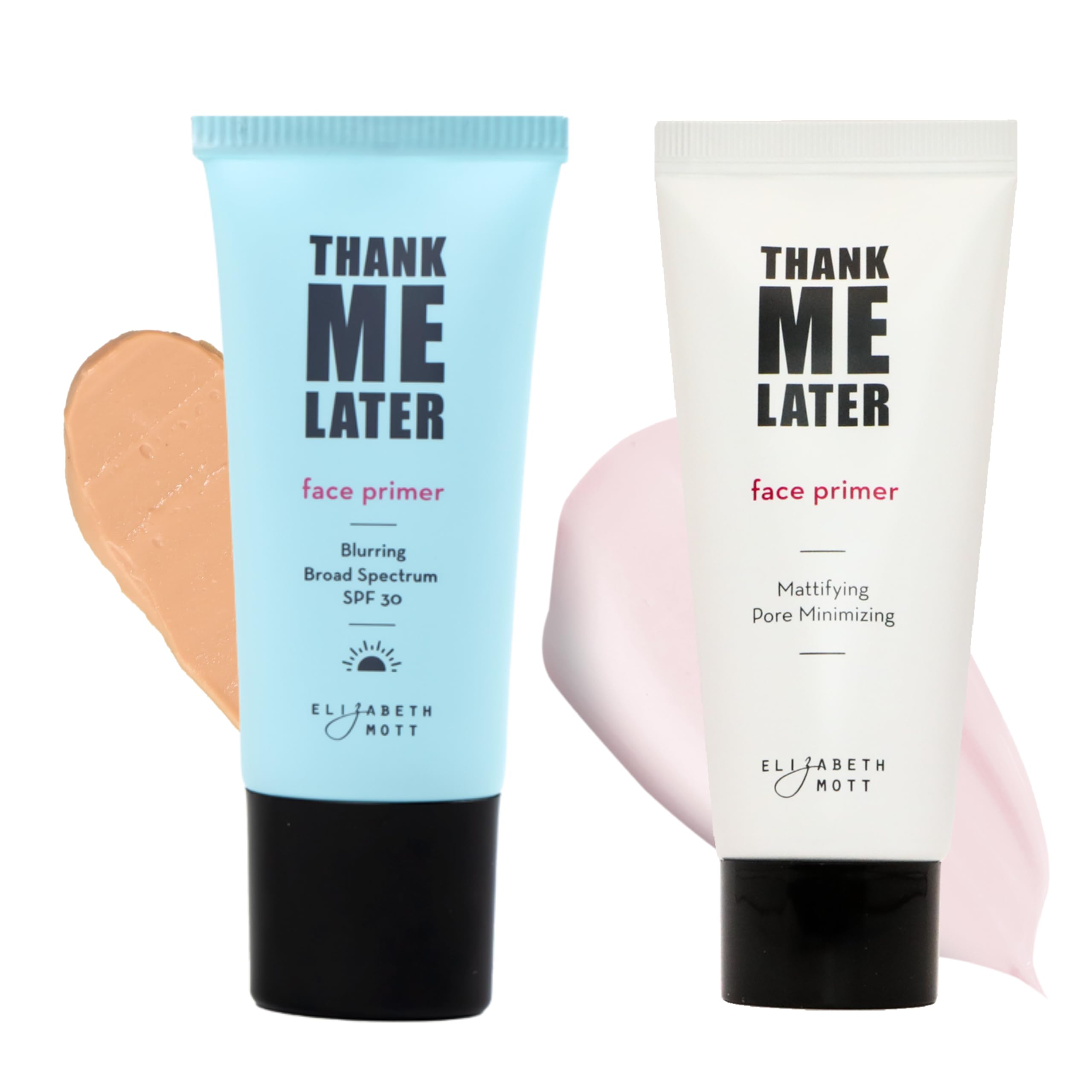 Elizabeth Mott | Thank Me Later Mattifying Face Primer and Blurring Face Primer with SPF30 Set | Cruelty-Free and Paraben-Free