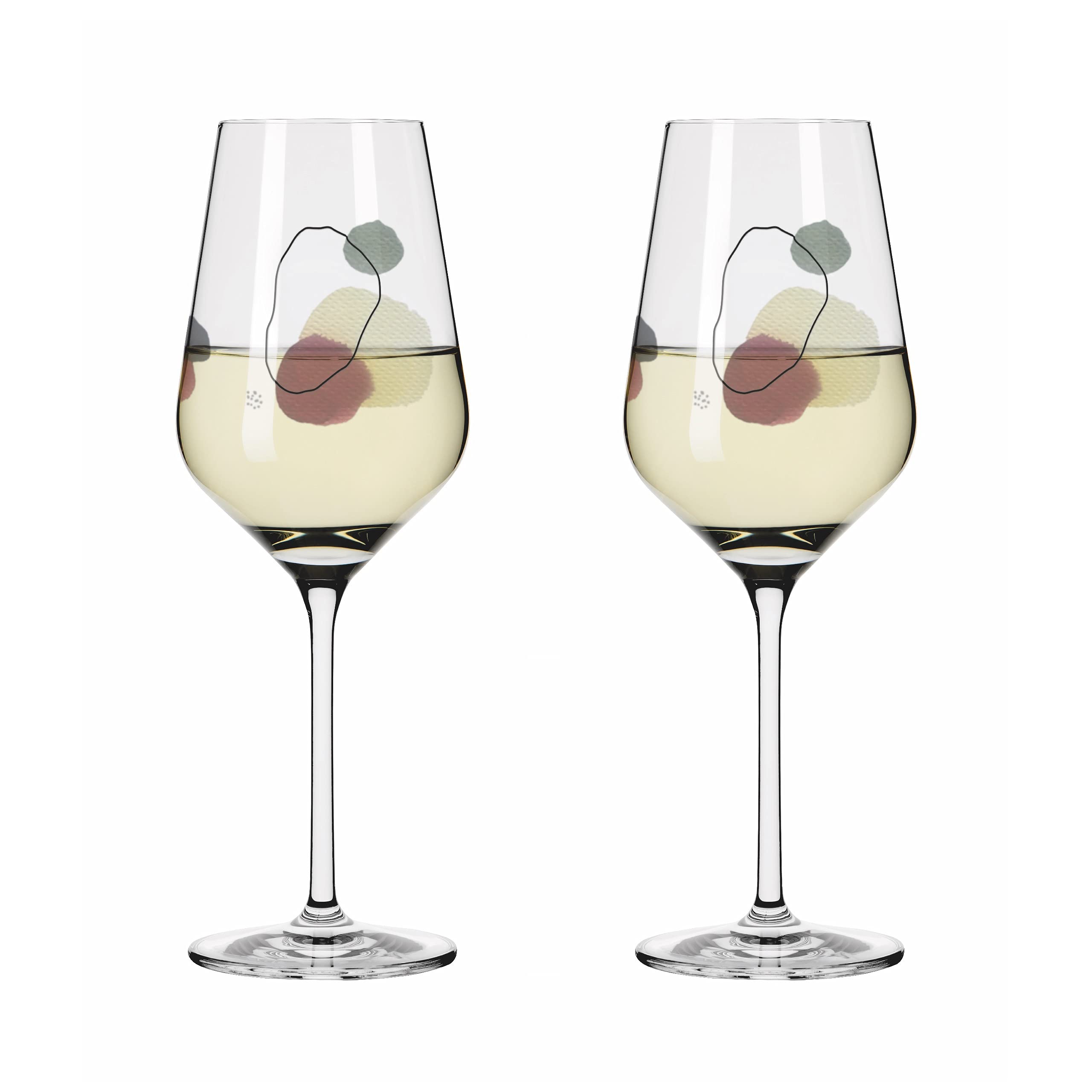 Ritzenhoff 3621002 Vaso De Agua 500 Ml - Serie Sommerwendtraum Set No. 2, 2 Piezas Con Círculos