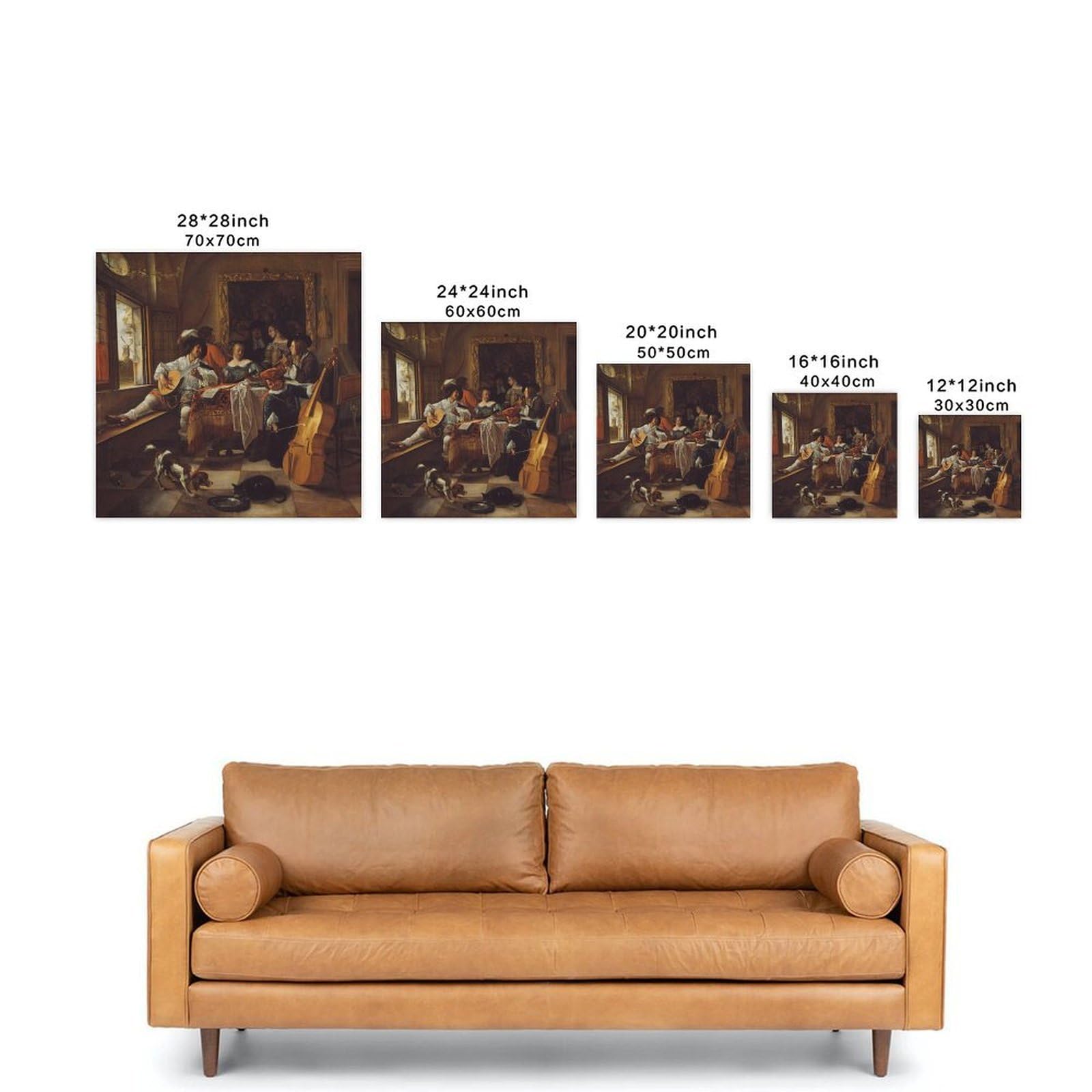Jan Steen Künstlerwerke, Konzert-Poster, zeitgenössisches Leinwand-Kunstwerk für Wanddekoration, Wohnzimmer, Schlafzimmer, Büro, Dekoration, 50,8 x 50,8 cm