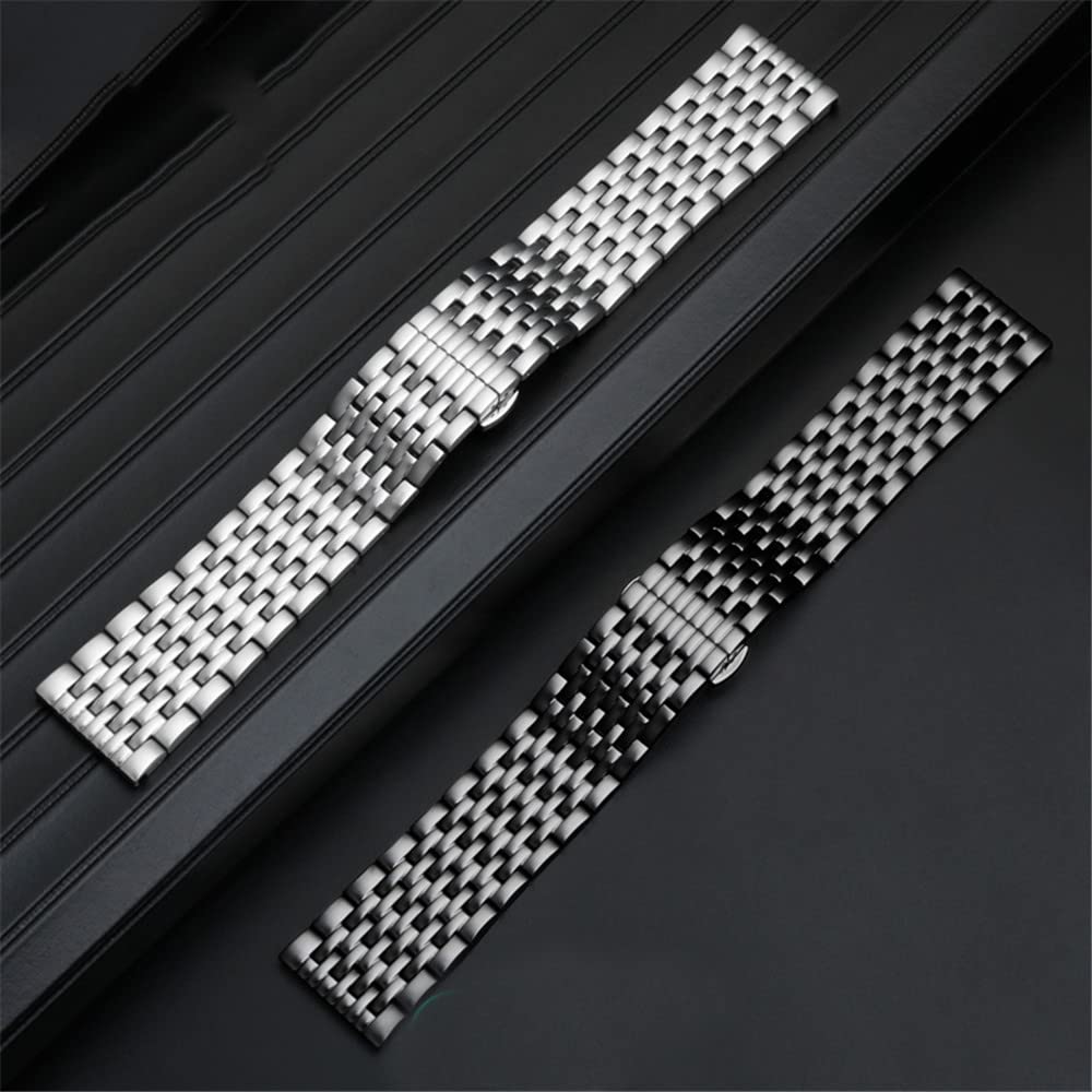Cinturino Per Orologio In Acciaio Inossidabile, Chiusura A Farfalla, 22 Mm | Cinturino Da Polso Da Uomo Resistente Ai Graffi E Durevole, Adatto Sia Ad Occasioni Casual Che Formali (Silver 22mm)
