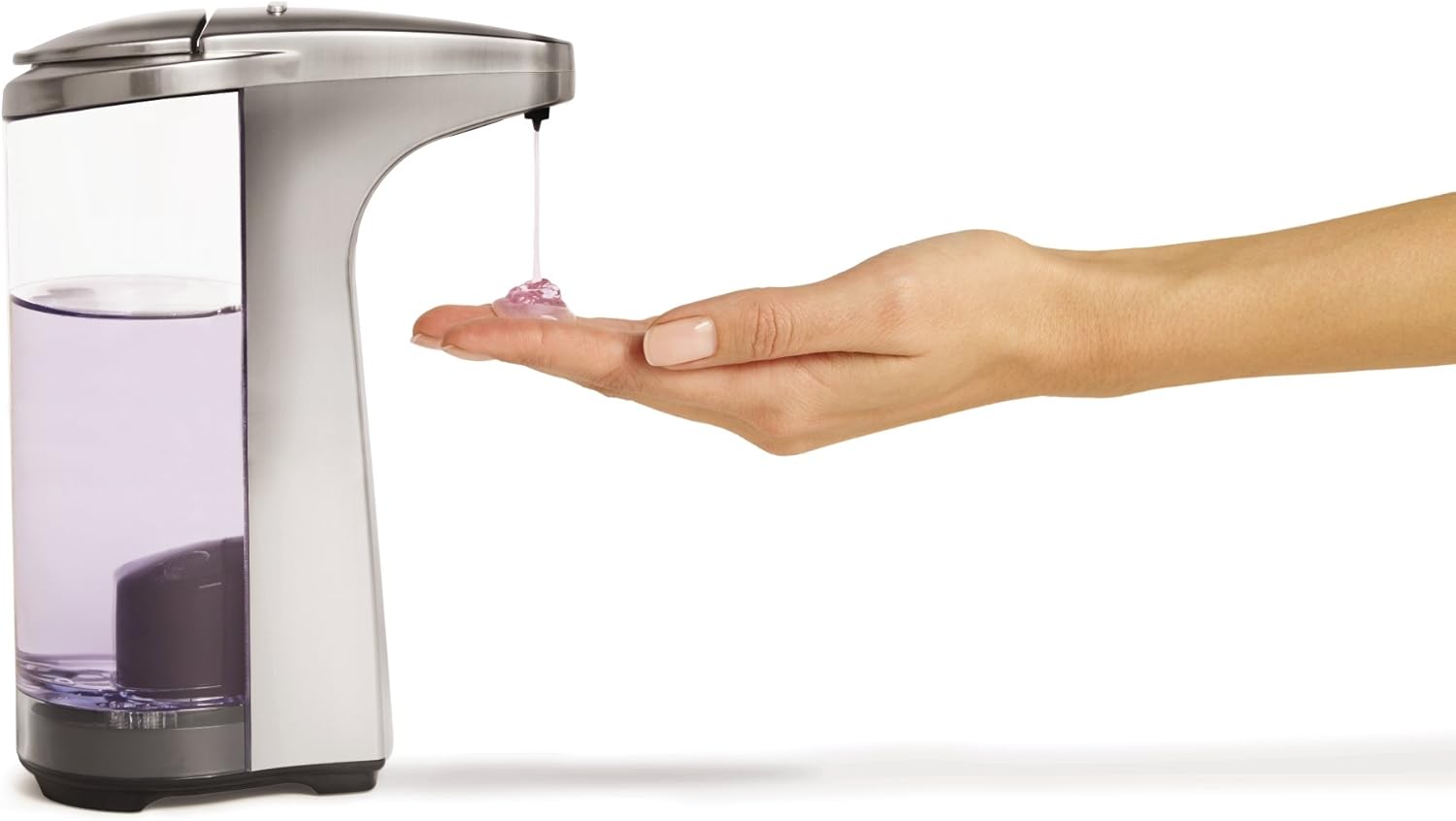 Amazon｜simplehuman センサーポンプ ソープサンプル/ローションディスペンサー付き 13オンス 13 oz. ST1015