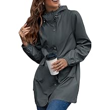Women's Zipper Rain Tops Casual Outdoor Sports Hiking Waterproof Clothing Medium-Length Windbreaker Jacket