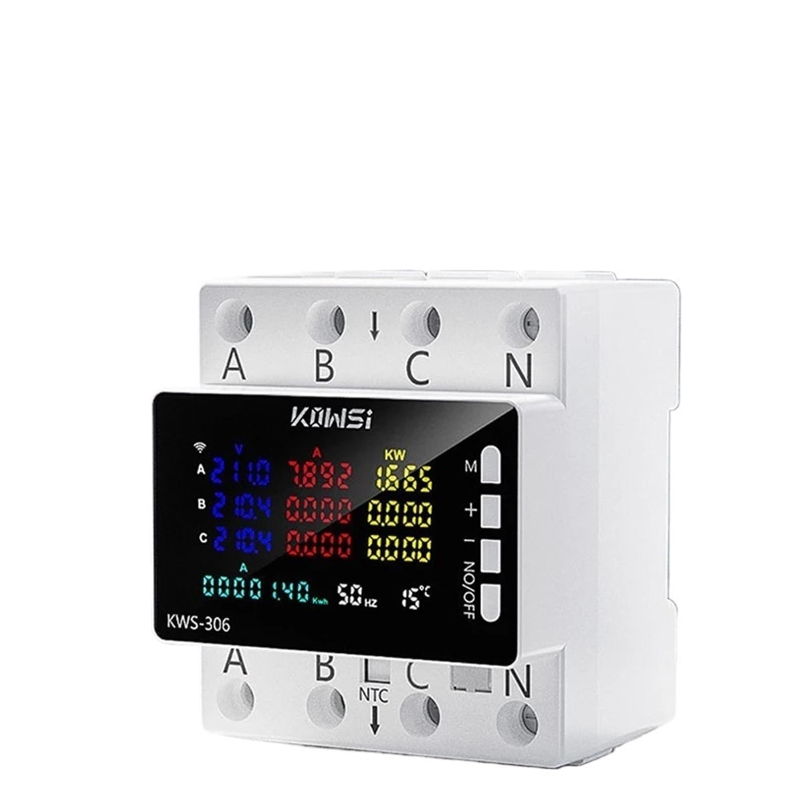 KWS-306 Contatori di wattora digitali Contatore elettrico Smart Life Contatore di energia trifase a quattro fili Contatore di energia Contatore di potenza CA(KWS-306WF with wifi)