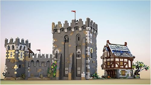 Vista 8 de Ottima Modelo de castillo medieval, MOC-68151 Street View - Ladrillos de construcción arquitectónicos modulares compatibles con Lego Architecture