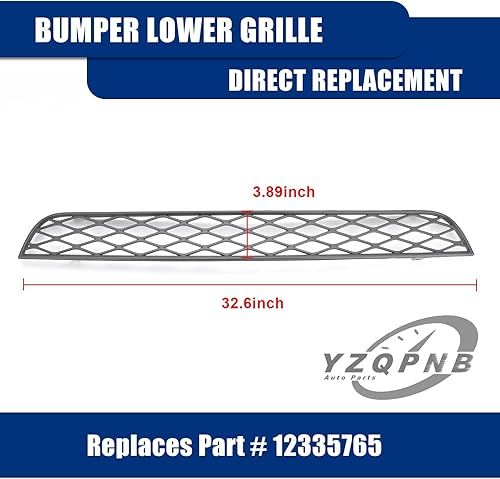 Miniatura 5 de Parachoques delantero inferior rejilla gris compatible con Chevy Silverado 1500 SS 2003 2004 2005 2006 sustituye a 12335765