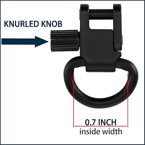 Miniatura 5 de DDOUT Soportes giratorios de eslinga, clip de fijación de metal resistente con anillo en D