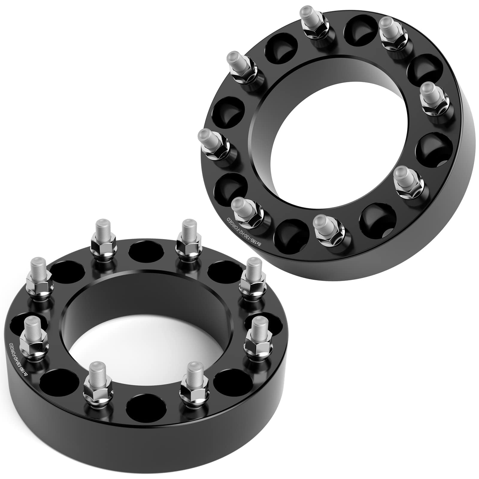 Photo 1 of KSP 2 inch 8x180 Wheel Spacers for 2011-2026 Chevy Silverado 2500HD 3500HD GMC Sierra 2500HD 3500HD, 50.8mm 8x180 to 8x180 Forged Lug Centric Wheel Adapters 130mm Center Bore with M14x1.5 Studs