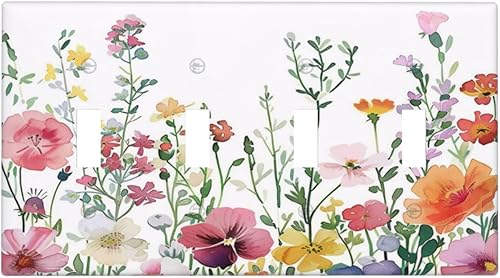 Miniatura 80 de Placa de pared de doble palanca de 2 cuadrillas con diamantes brillantes con diamantes, bonito ojo fucsia, placa frontal decorativa para dormitorio