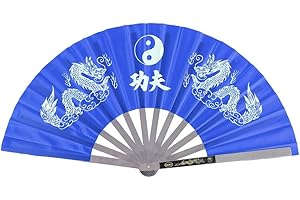 FILFEEL Stainless Steel Folding Fan Chinese Tai Chi Fan Martial Arts Kung Fu Fighting Fan