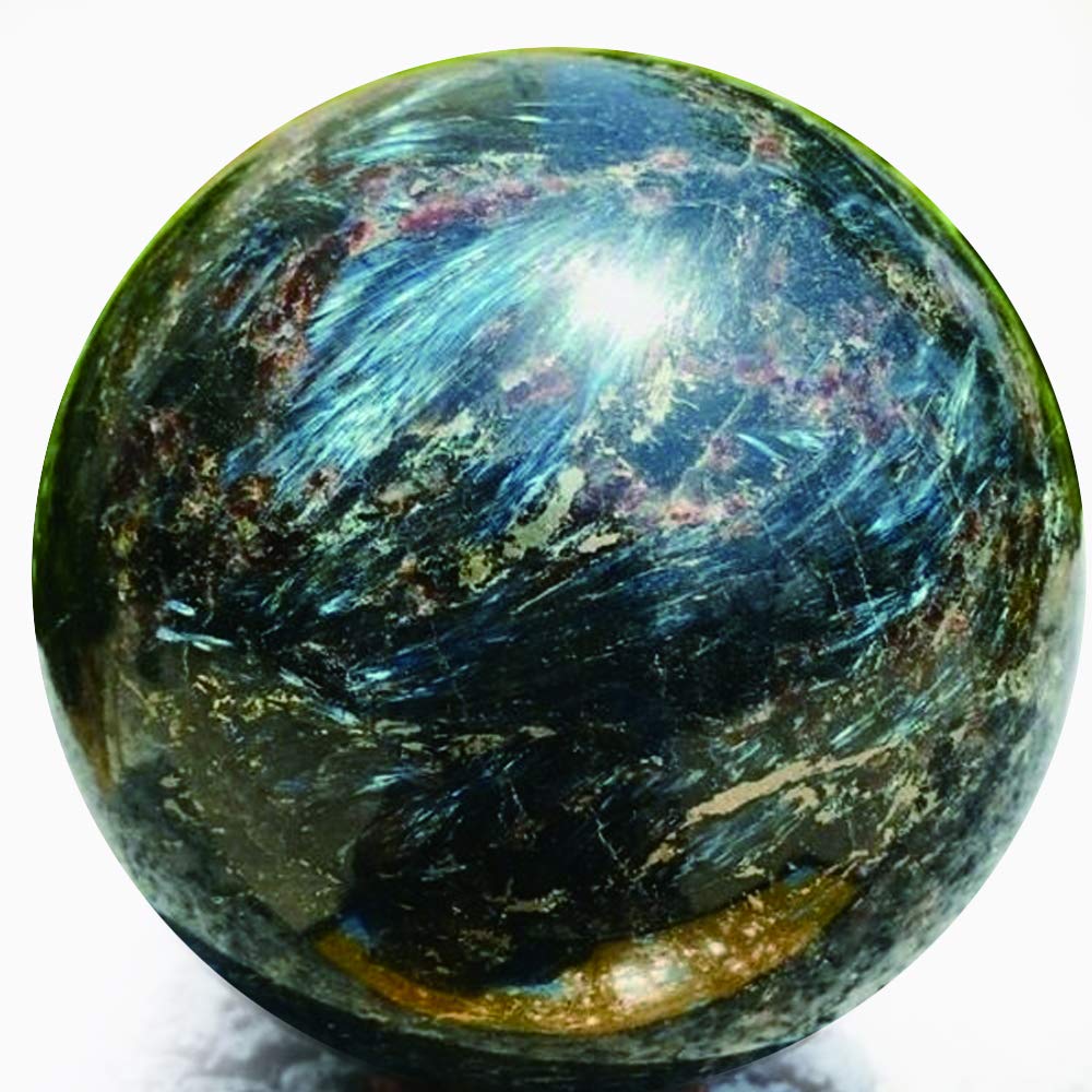 2.3inch Natural astrophyllite Quartz Crystal Fireworks Stone The Ball Healing