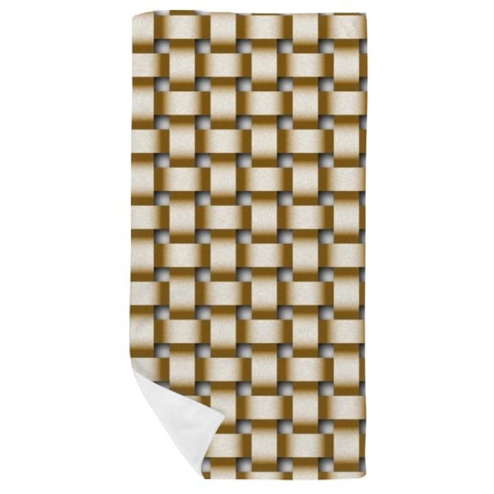 Serviette de bain en lin knit marron 35x70cm fini les serviettes rêches