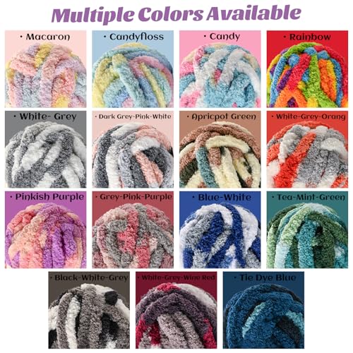Image of Chunky Jumbo Chenille Yarn Forest Green 10 Pack