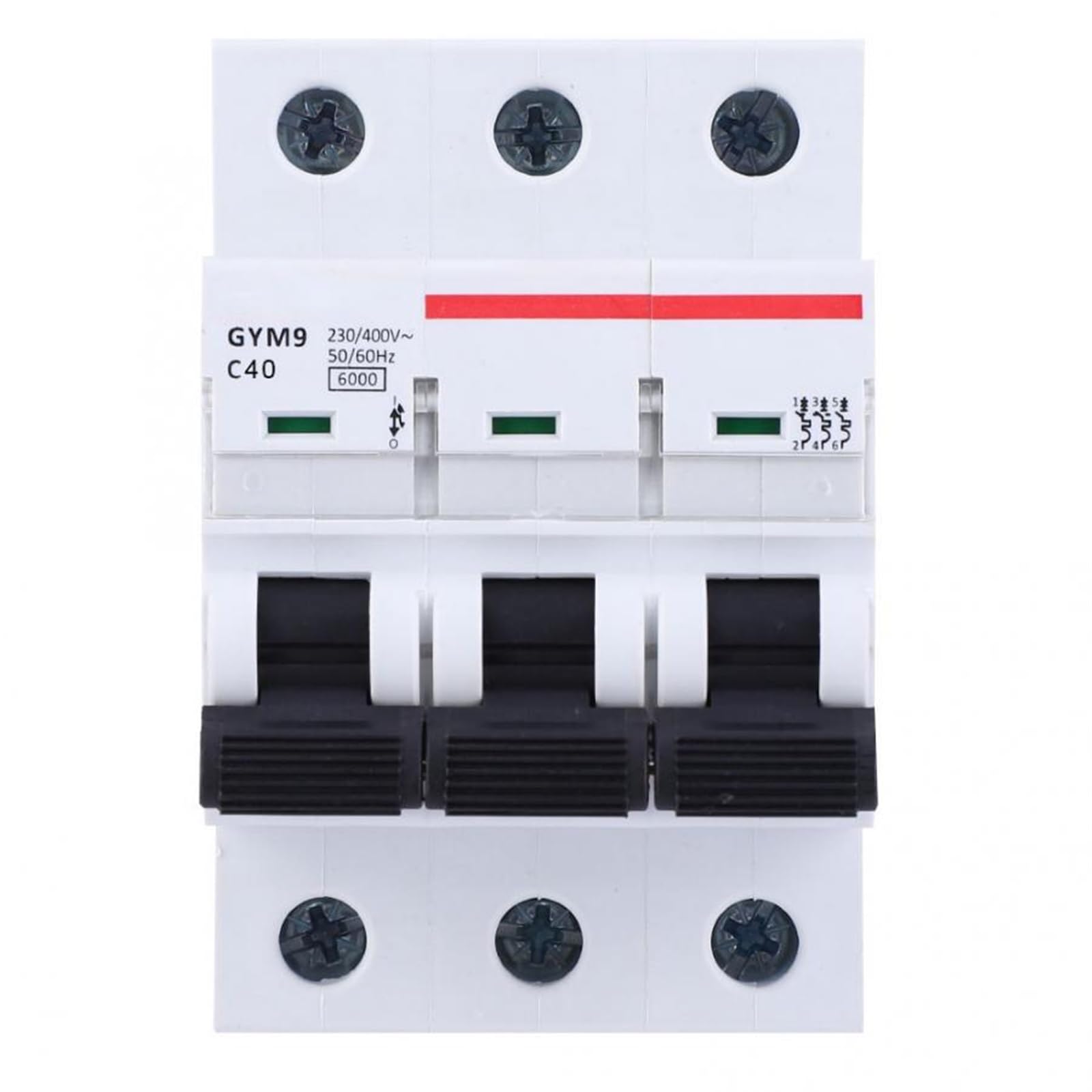 Disyuntor 3P MCB 50A 400VAC interruptor magnetotérmico trifásico contra sobrecarga IP20