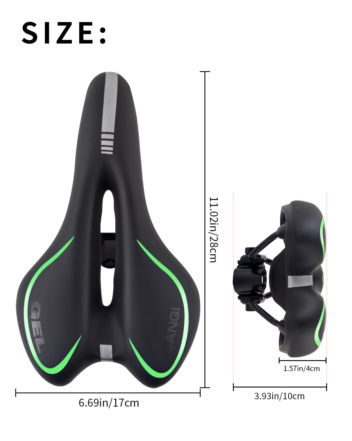 Coussin de siège de vélo en gel souple pour homme et femme Pour stationnaire/exercice/montagne