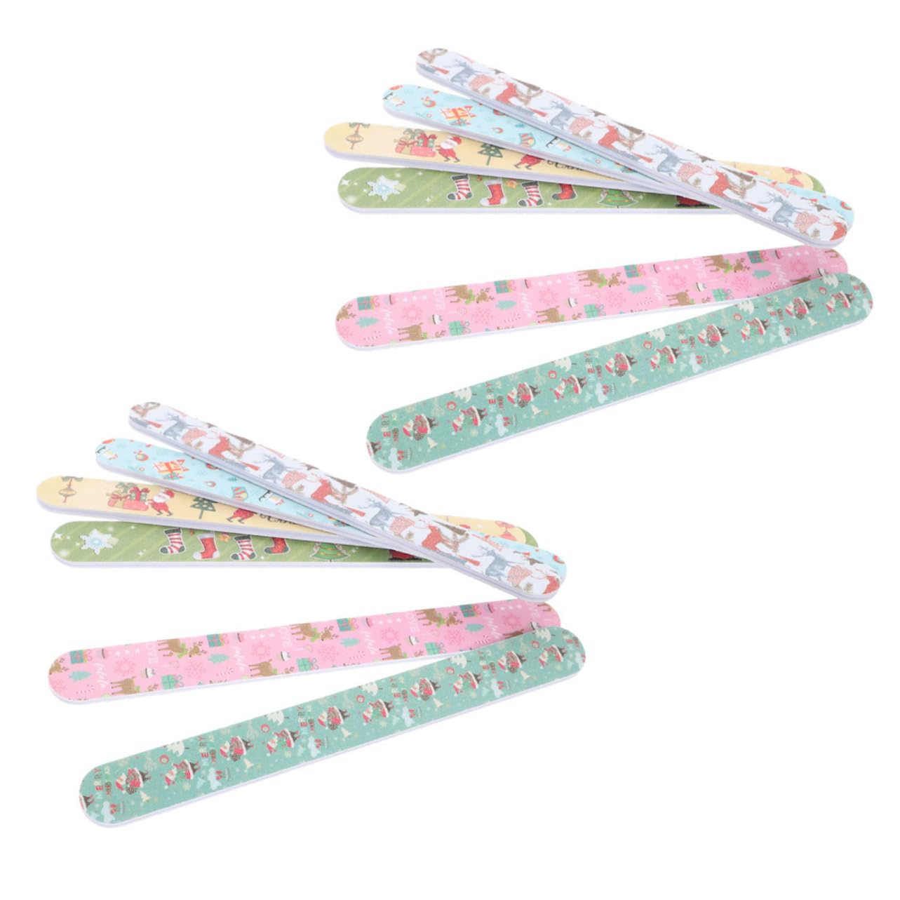75pezzi Unghie Natalizie Per Manicure e Pedicure Grit Per Nail Art Design e Portatile Per Trattamento Unghie Festive