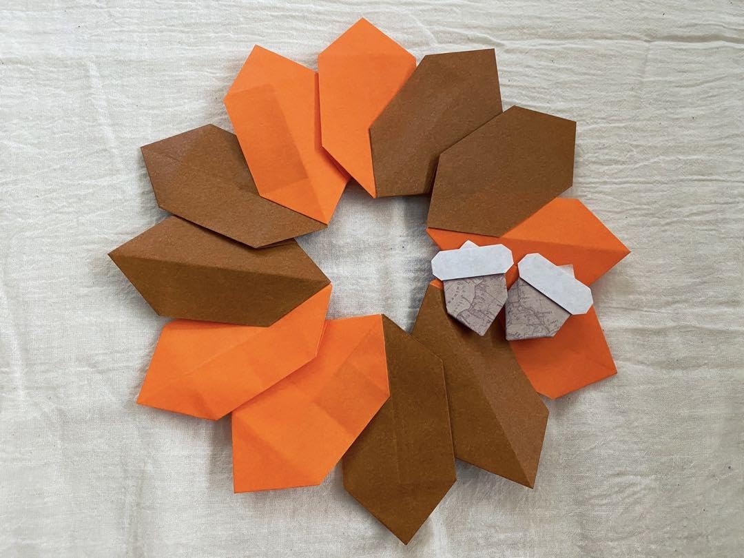 Amazon.co.jp: 秋の壁面 折り紙 紅葉 落ち葉 どんぐり秋のリース