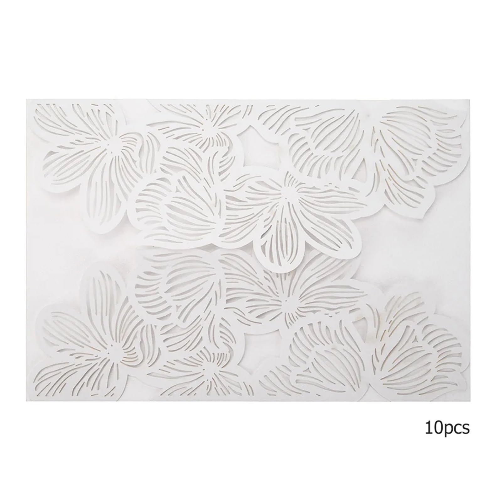 Carte d'invitation au Mariage Lot de 10 Cartes d'invitation de Mariage Creuses découpées au Laser avec des Fleurs élégantes