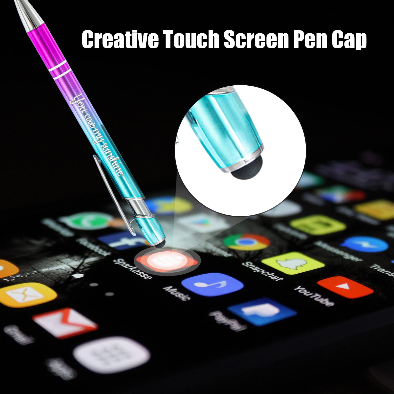 Penna a Sfera Personalizzata Touch Screen Con Firma - Regalo per Aziende/Squadra/Scuola - Inchiostro Nero - 156 Pezzi