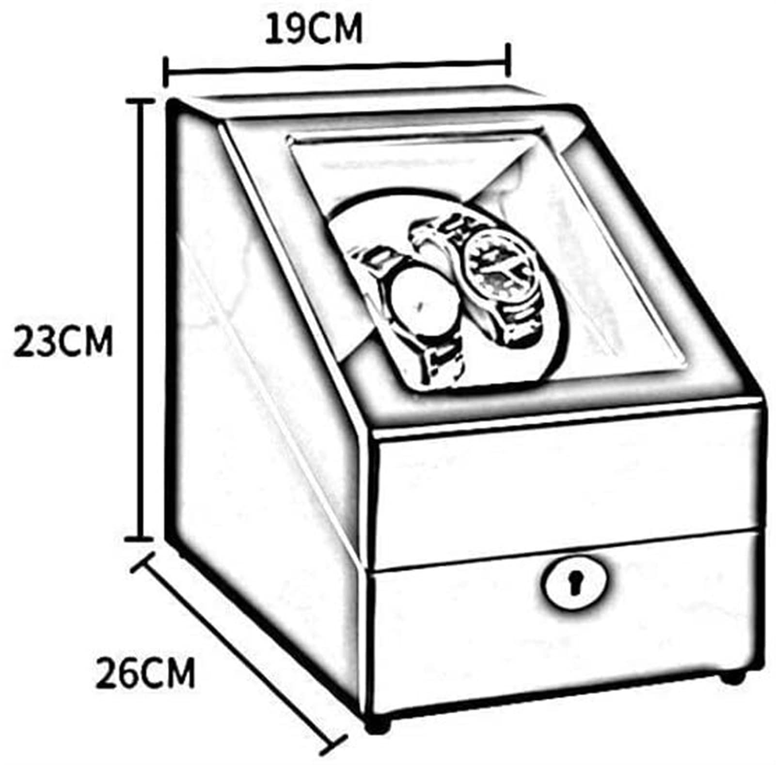2 + 3 Box di Orologi di avvolgimento, Orologio ad avvolgitore Box Rotante Motore Rotante Motore a Carica Automatica dell'orologio da Watch Watch Accessori per Orologi(B)