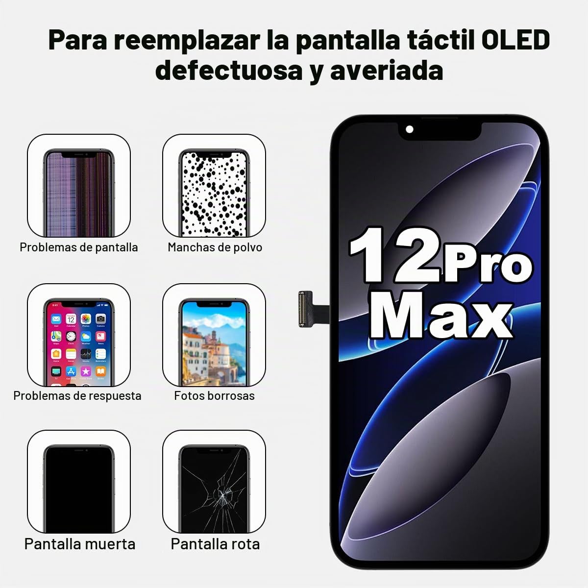 Amazon.com: SIMDOG Kit de reemplazo de pantalla para iPhone 12 Pro