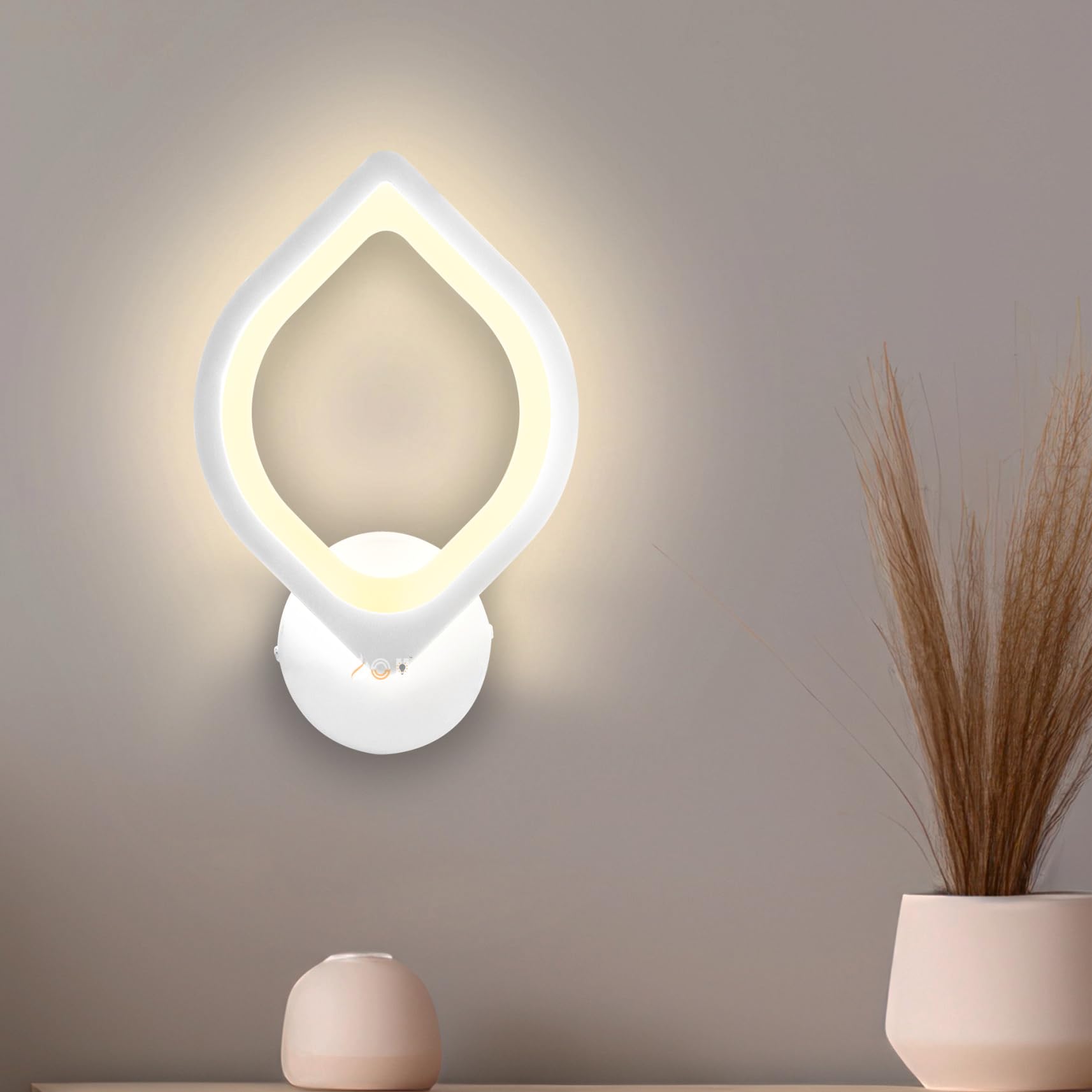 DOJI White Body Wall Lights, Stylish Wall lamp | Wall ligt | Wall lamp for Living Room | Fancy Lights for Wall, Bedroom, Home Decoration, Color-Warmwhite (Almond) (B09DGRXWFJ) Amazon Price History, Amazon Price Tracker