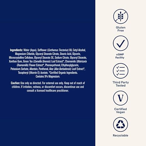 Miniatura 5 de Trace Minerals Loción hidratante de magnesio - Apoya la relajación y ayuda contra las imperfecciones - Magnesio sin fragancia para apoyar una piel