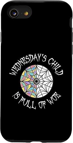 Funda redonda para iPhone SE (2020)  7  8 miércoles infantil llena de woe moderna popular