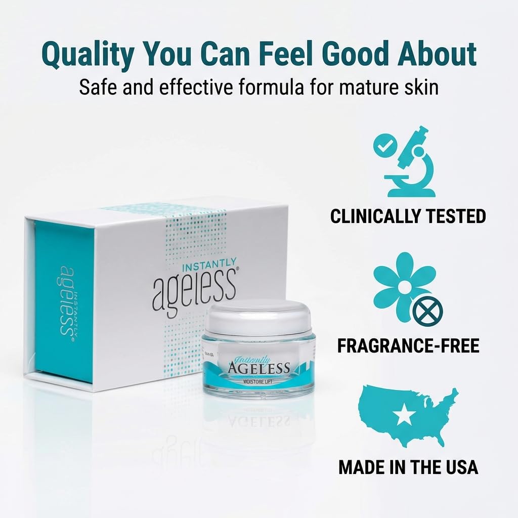 Instantly Ageless Skin Care Duo Lift Bundle – 25 Vials Instant Face Lift in a Box & Mega-Moisturizer with Collagen – Face Moisturizer for Women and Men – Beauty & Anti-Aging Skincare for Mature Skin - Image 4