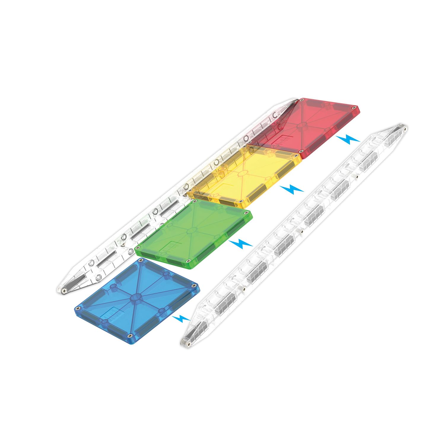 Magna-Tiles® Rail Racers Deluxe 90-teiliges Magnetbauset - Die Original Magnetbaumarke