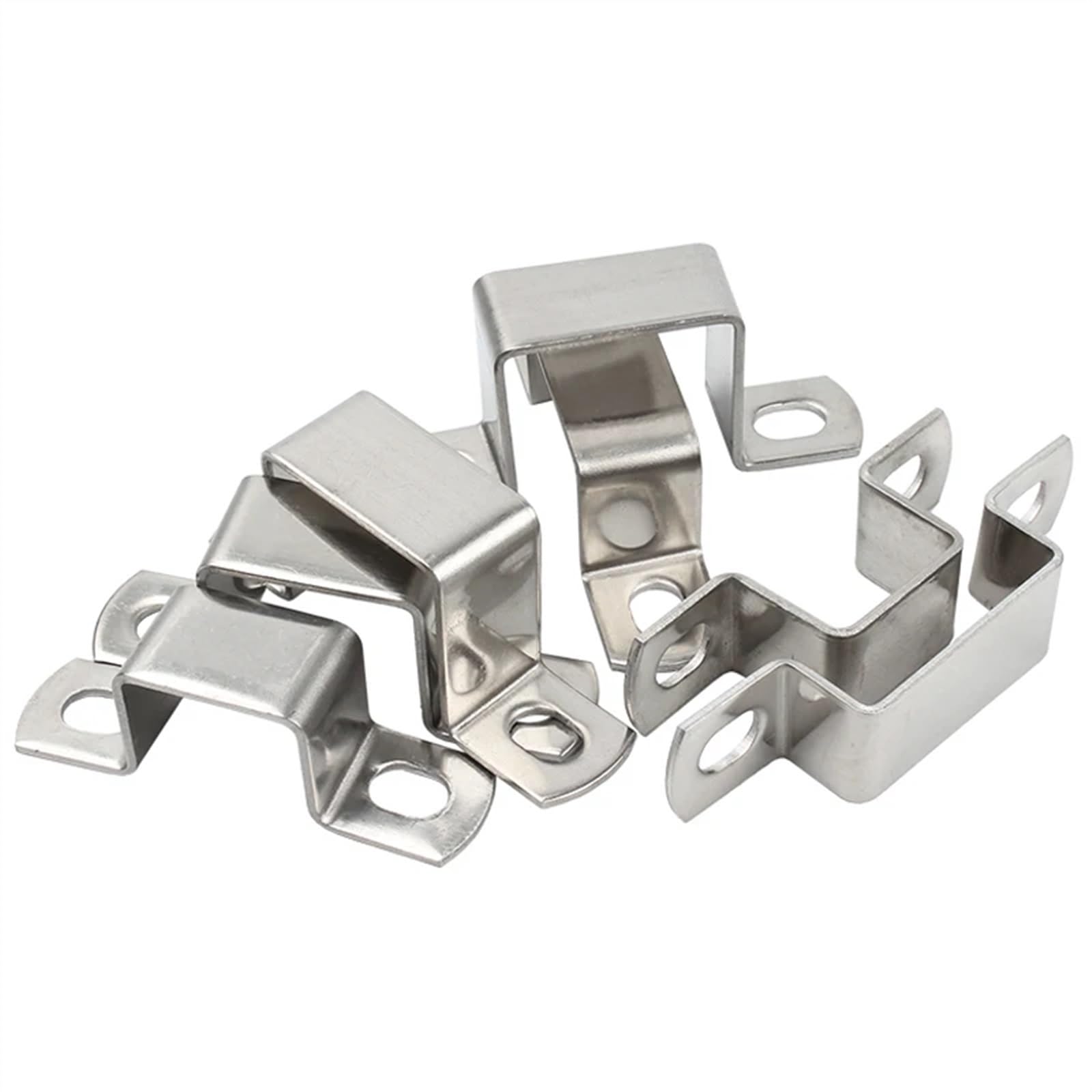 Rohrclips Rohrclips, U-Rohrschelle aus Edelstahl, verdickter quadratischer und rechteckiger M-förmiger U-förmiger Pferderückenrohr-Sattelclip, Schnalle, Kehlkopfreifenrohrkarte aus Edelstahl 304(95 x