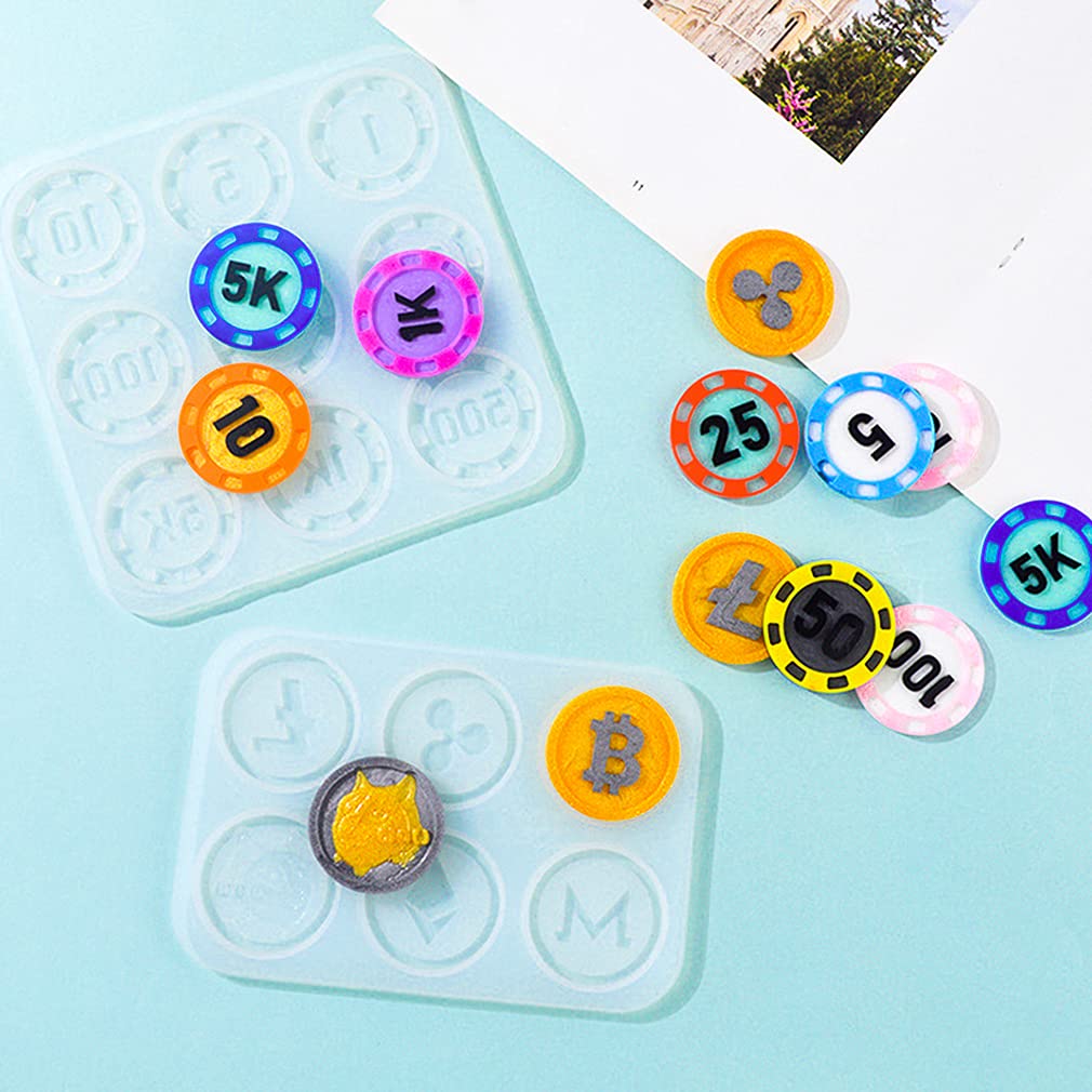 Amazon.com: iSuperb 2pcs Coin Resin Mold Game Silicone Bitcoin Epoxy  Commemorative Coin Casting Mold for DIY Production of Collecting Chips,  Digital Entertainment Games (2 pcs) : Arts, Crafts & Sewing