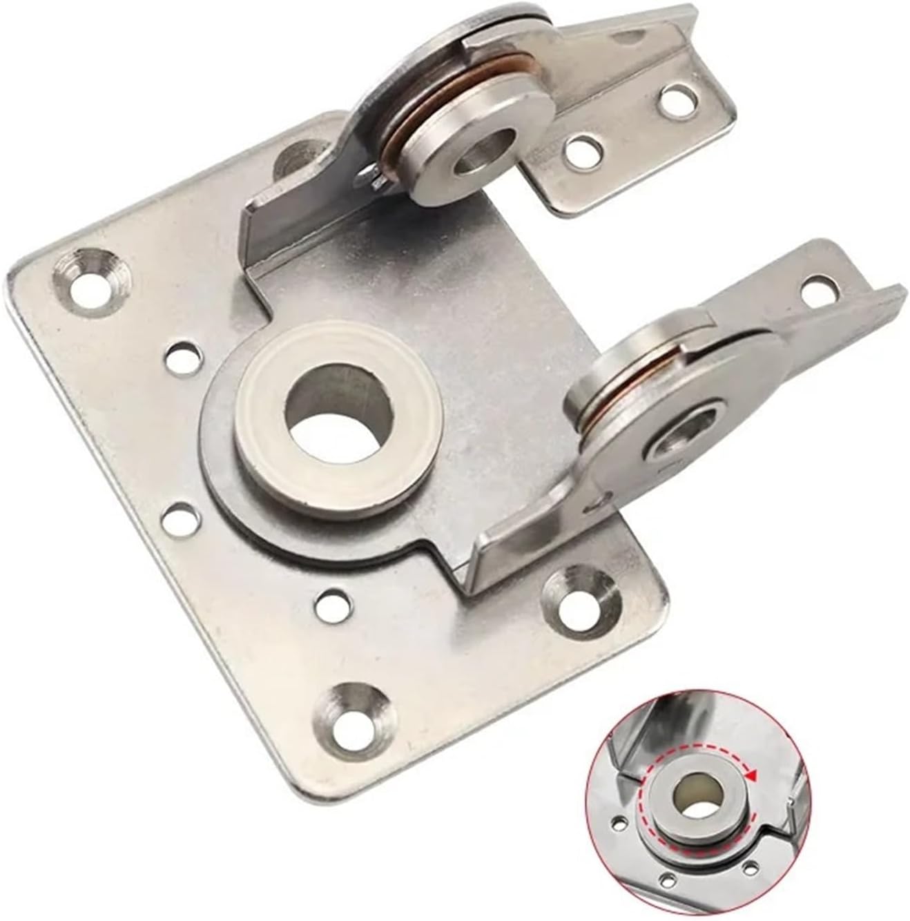304 Stainless Steel Damping Dual-Axis Torque Hinge 1Pcs