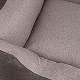 Knuffelwuff 14096-007 Hundebett Hundekörbchen Hundesofa Hundekissen Hundekorb Bezug Waschbar Grosse Hunde Xxl Luke Schwarz-Grau