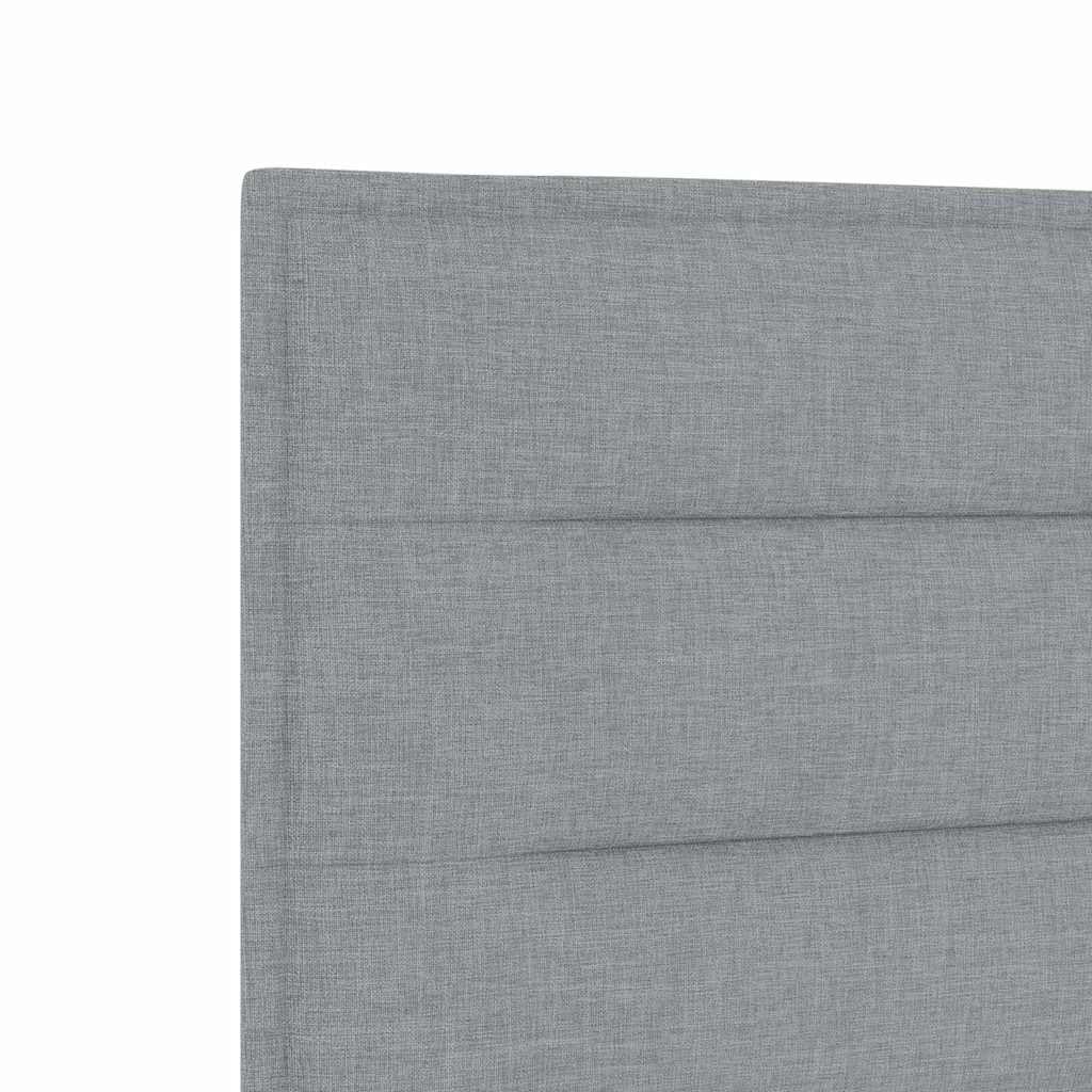vidaXL Cabecero LED con Tiras LED con cabecera Gris Claro 80 cm Tela | Líneas modernas que le dan un toque elegante a tu dormitorio, Crea un ambiente acogedor con brillo ajustable,