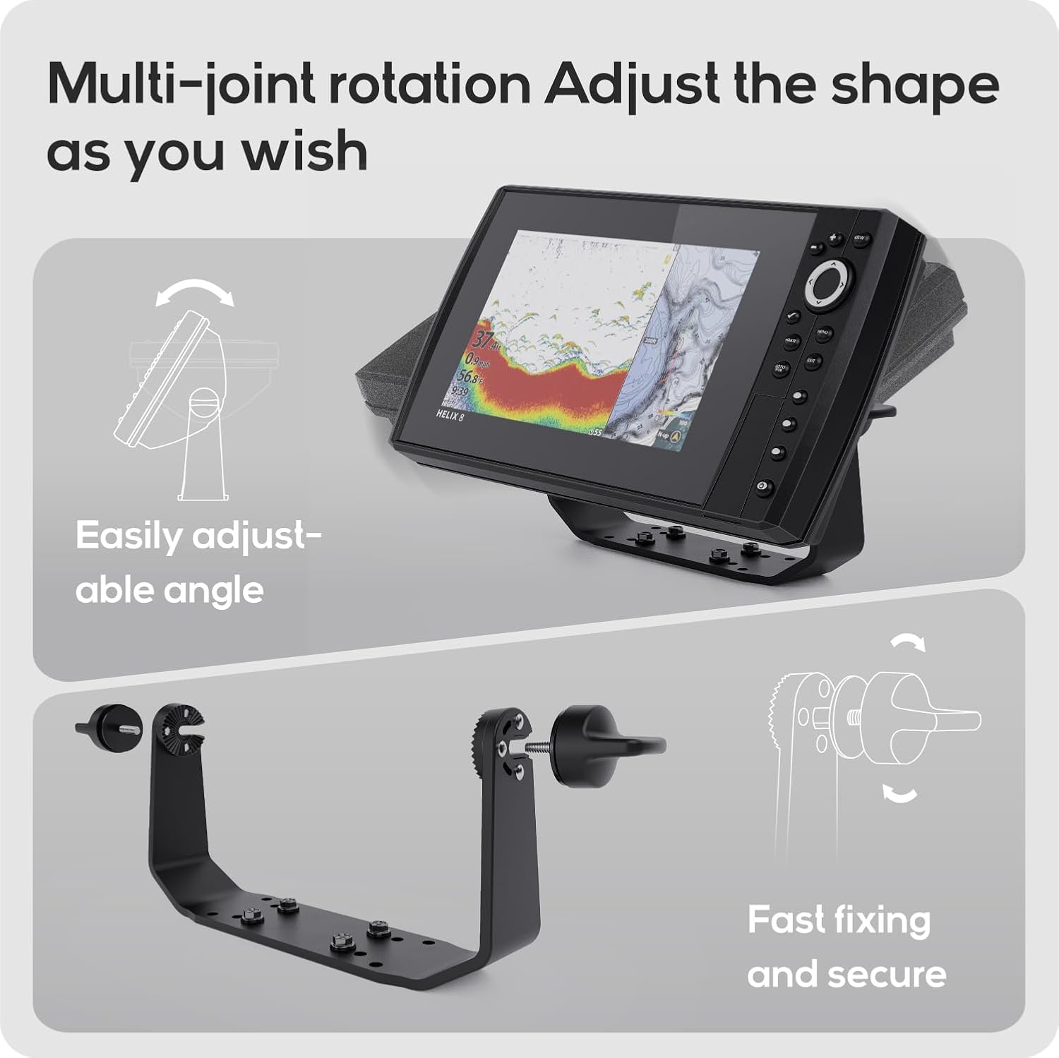 TUSITA Gimbal Mount Compatible with Humminbird Helix 8 9 10 Fish Finder 740149-1