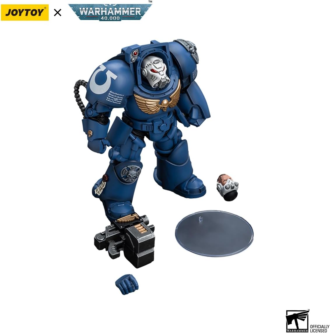 JOYTOY Action Figures Warhammer 40K 5.6inch Ultramarines Terminator Squad 1/18 Movable Model Collectible Figurine Ages 15+ (Terminator with Storm Bolter)