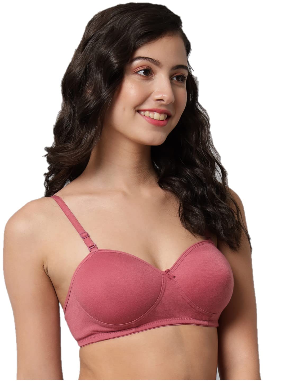 Women's Cotton Lightly-Padded Wire Free T-Shirt Bra