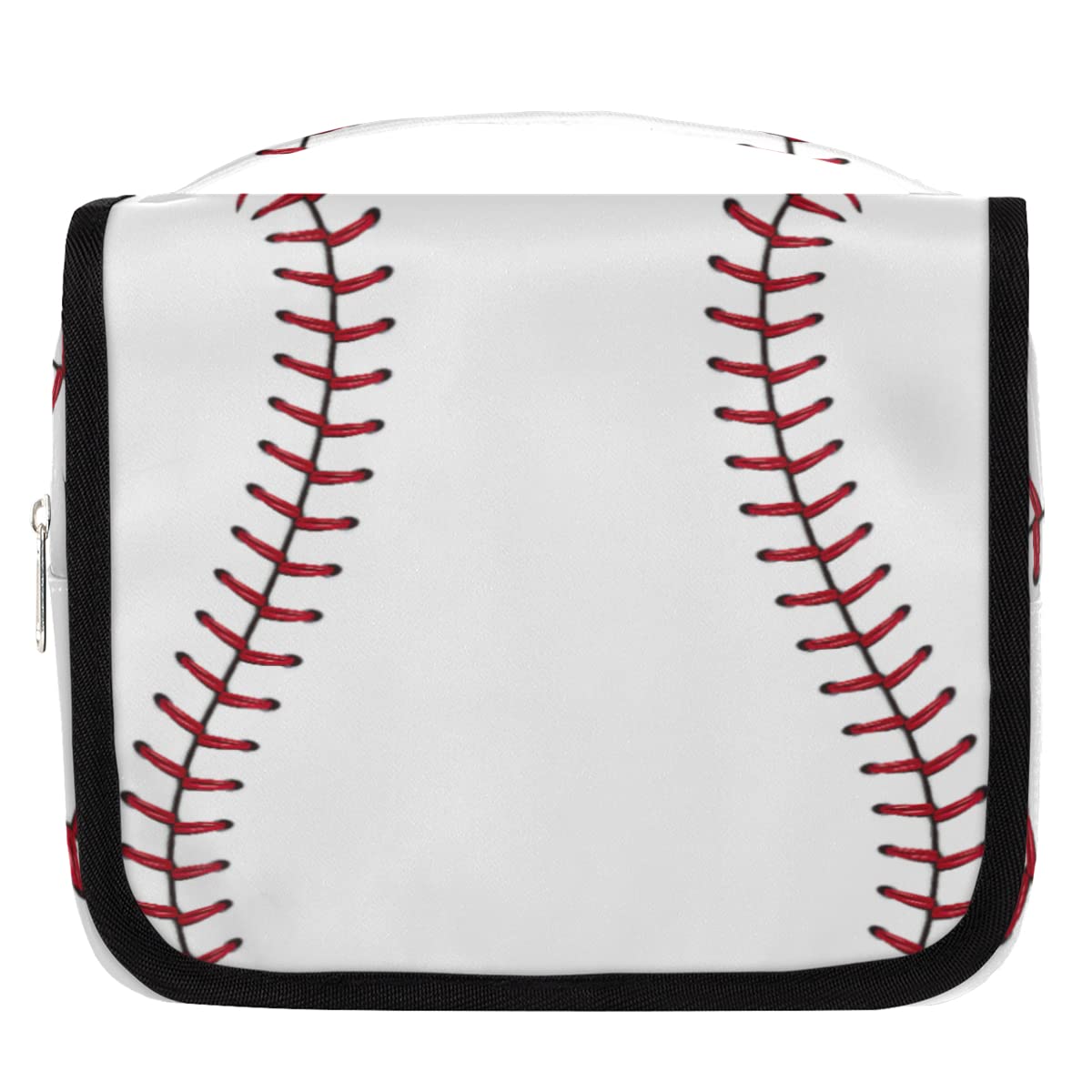 CFERSAN Travel Hanging Toiletry Bag for Women Men Baseball Cosmetic Bag Waterproof Makeup Organizer for Accessories, Shampoo, Full Sized Container,