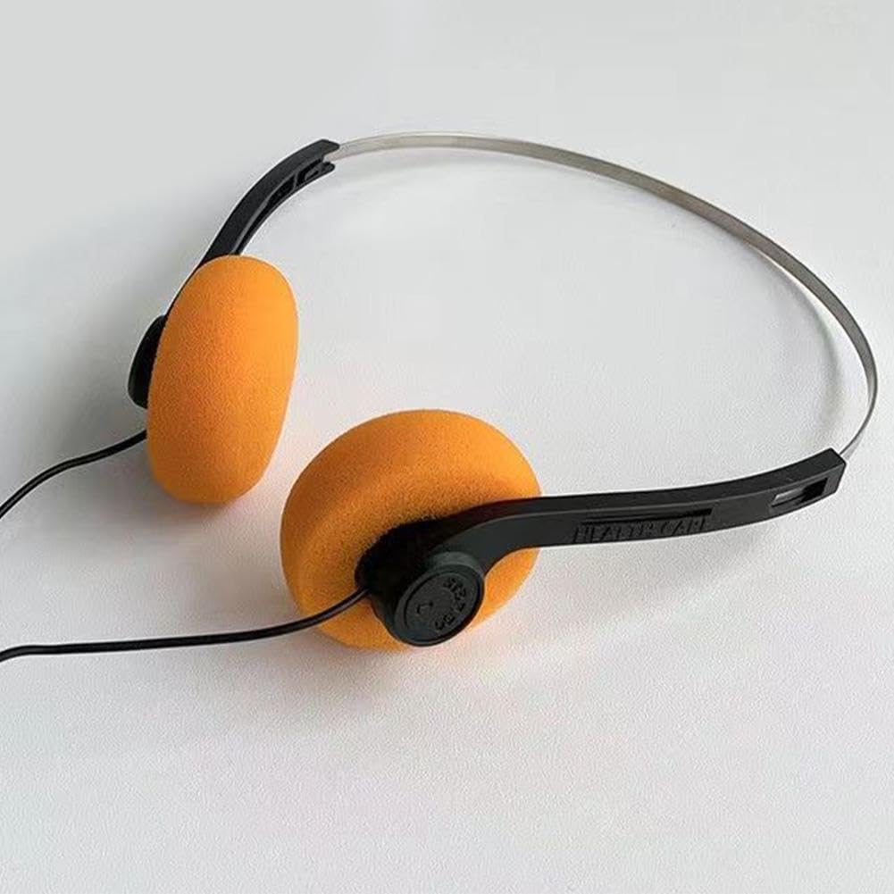 Casque Rétro Classique Nostalgique pour MP3 Walkman Écouteurs de Sport Mode Photo Personnalité Groseille Écouteurs Filaires Accessoires
