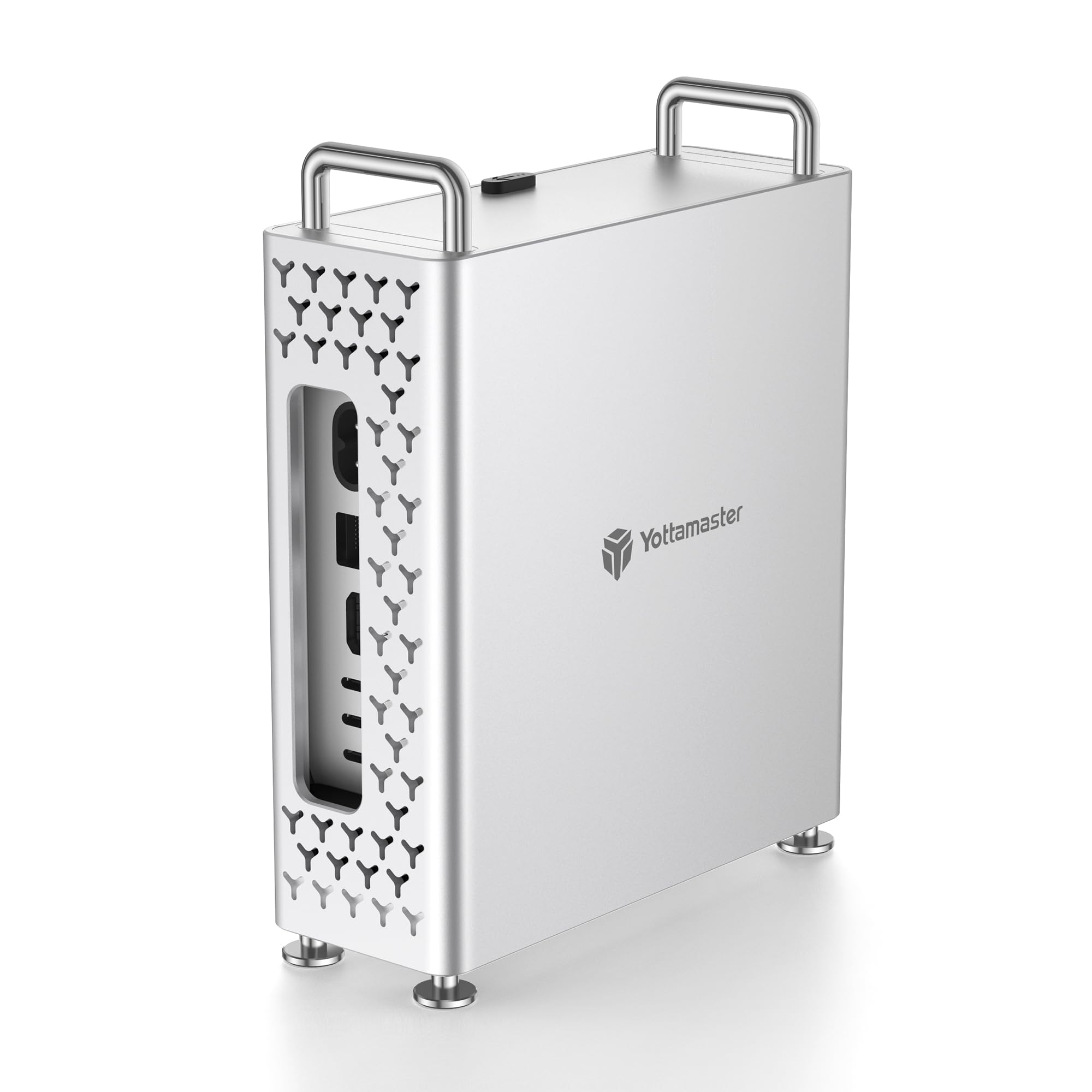 Yottamaster Mac mini M4 Pro Gehäuse, Zubehör für Mac mini M4 Pro, Aluminiumlegierung, Optimierte Wärmeableitung, Tragbarer Kratz- und Stoßschutz