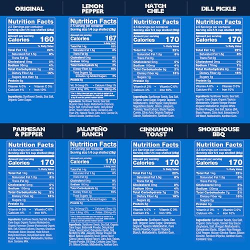 Chinook Seedery Roasted Jumbo Sunflower Seeds - 8 Flavor Sampler Pack - 1.5 ounce (Pack of 8) Flavored Seeds Keto Snacks - Best For Snack Packs - Gluten Free, Non GMO Snack Food Gifts - Thumbnail 6