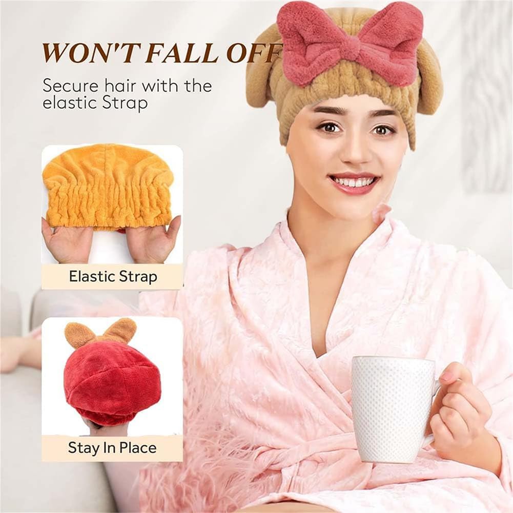 NNBWLMAEE Toalla de pelo súper absorbente para cabello mojado, toalla de microfibra para el cabello, toalla de microfibra suave para el cabello, toalla de secado rápido, turbante para el cabello,