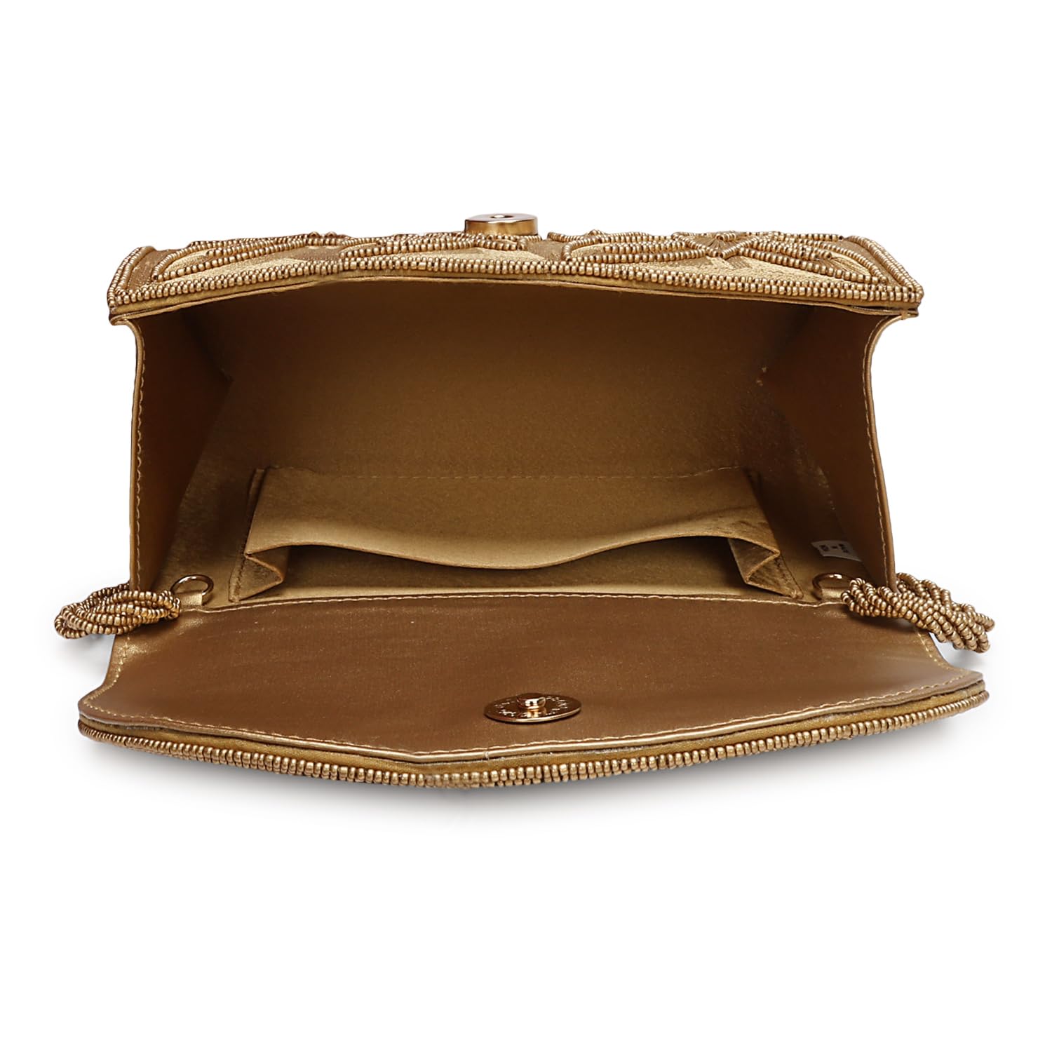 LONGING TO BUY Pochette da donna con perline floreali e tracolla