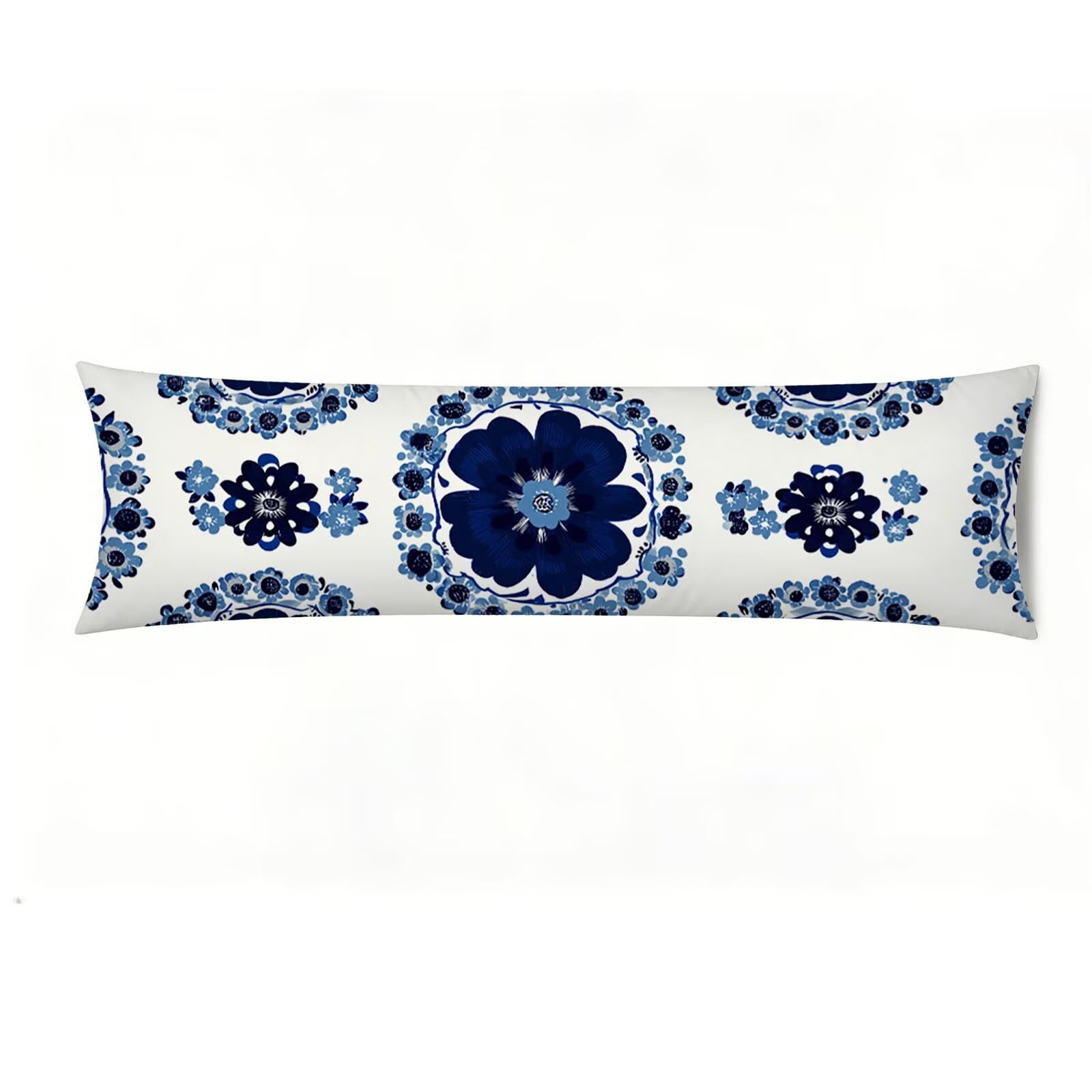 Taie oreiller blanc lin 40x120 cm de qualité premium avec zip invisible