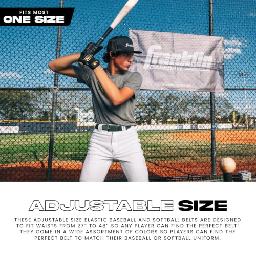 Franklin Sports MLB Adjustable Baseball Belt - 22"-42" Waist - White - image 3