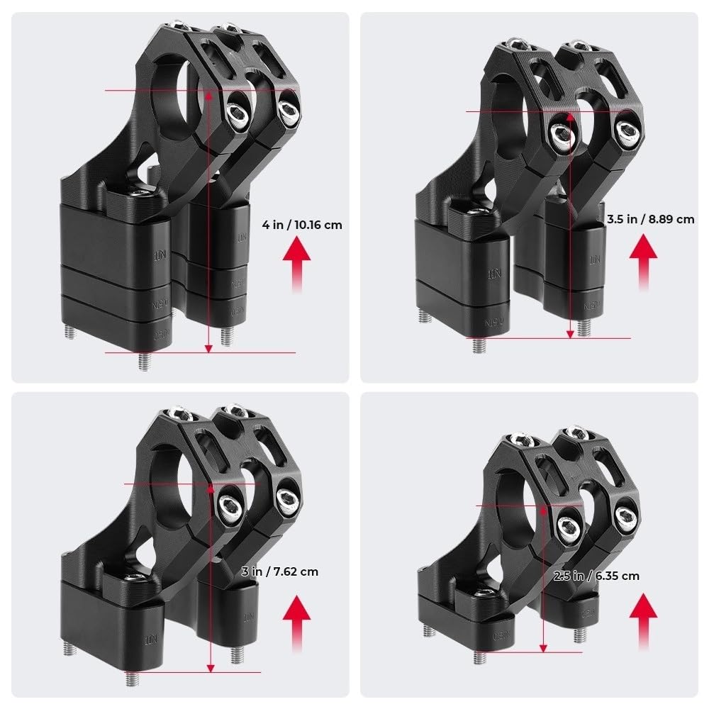 Extensiones de manillar Abrazadaera Manillar Apto Para Surron Light Bee XS Soporte De Manillar Delantero Motocicleta Motocross Vástago De Dirección Piezas Modificadas(Handlebar)