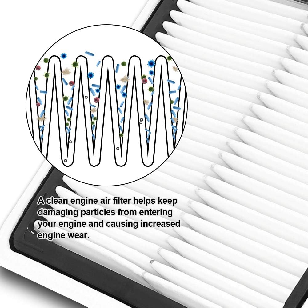 WISAMIC Engine Air Filter Compatible with Subaru: Outback(2005-2018), Forester(2009-2018), Legacy(2008-2018), wrx(2015-2018), XV Crosstrek (2013-2015), Tribeca(2008-2014), WM997, Replace CA9997
