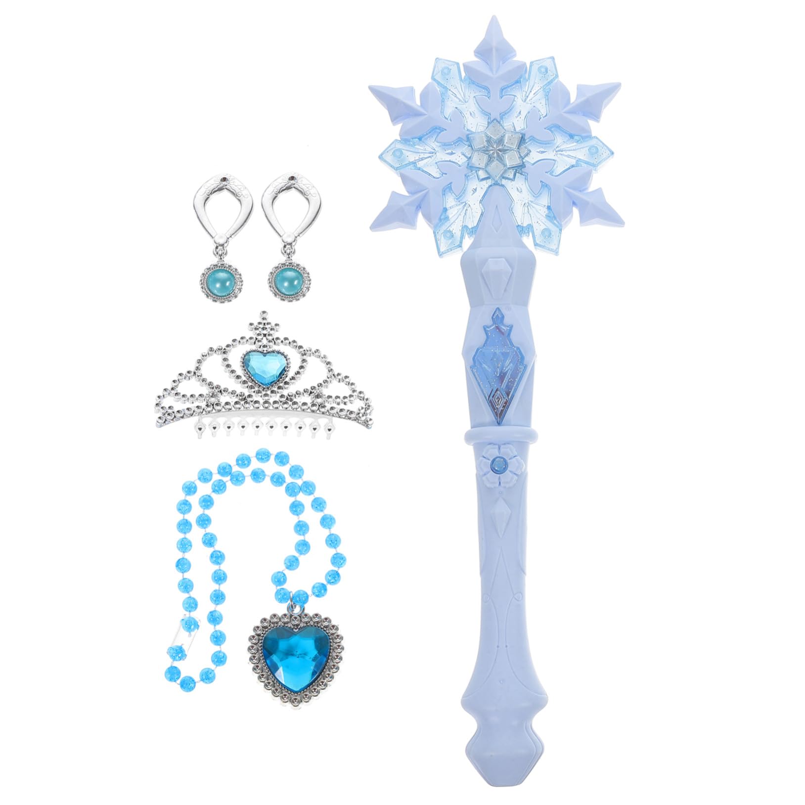 1 Pezzo Bastone Luminoso Per Bambina Con Effetto Luminoso e Durata Lunga Gioco Divertente e Resistente Per Feste Natalizie e Serate Design Tema Christmas Blu Sfumato Regalo Per